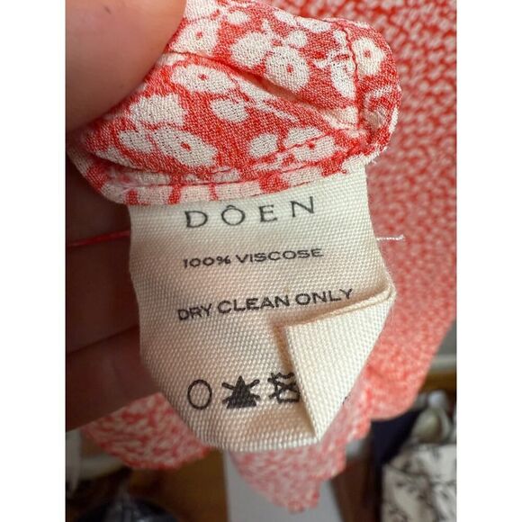 NWOT Doen Ortensia Dress in Orange Hillside Bloom Sz. M - Picture 6 of 6